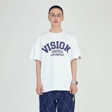 비전스트릿웨어 남녀공용 Arch Logo 티셔츠 VS2202ST03WH