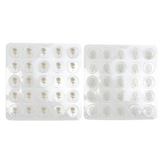 유리미끄럼방지 패드 25p, 투명, 2개