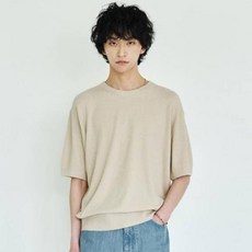 男款涼感圈圈紗圓領短袖針織衫 MMGSMRT121