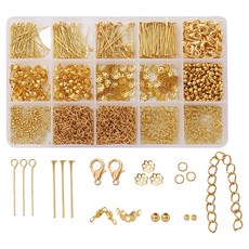 제이콕스 비즈 악세사리 부자재 15종 세트, 골드, 1세트