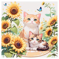 Jcox DIY 繪畫 向日葵 40 x 40 cm 套組, 1套, 2號