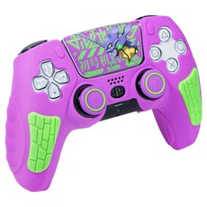 HOHOO PS5 Pro Slim 控制器 DualSense Elite 矽膠握把保護套, 新世紀福音戰士, 單一商品, 1個