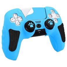 HOHOO PS5 Pro Slim 控制器 DualSense Elite 矽膠握把保護套, 雙色 藍色, 單一商品, 1個
