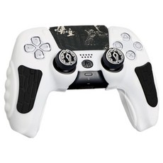 HOHOO PS5 Pro Slim 控制器 DualSense Elite 矽膠握把保護套, 悟空 白色, 單一商品, 1個