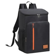 엘로템즈 백팩형 대용량 보온 보냉백, 블랙, 1개