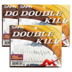 싸파 더블킬 GRUB 웜 6cm DKGW60-25, 15g, 3개