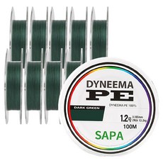 SAPA Dyneema PE 100 編織線, 100m, 10個