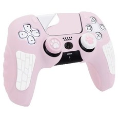 HOHOO PS5 Pro Slim 控制器 DualSense Elite 矽膠握把保護套, 雙色 粉紅色, 單一商品, 1個