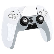 HOHOO PS5 Pro Slim 控制器 DualSense Elite 矽膠握把保護套, 半透明, 單一商品, 1個