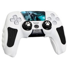 HOHOO PS5 Pro Slim 控制器 DualSense Elite 矽膠握把保護套, 墮落君主 白色, 單一商品, 1個