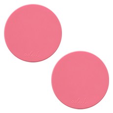 에이드엘 호떡 실리콘 컵받침, 크림핑크, 2개