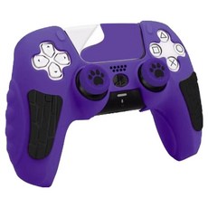 HOHOO PS5 Pro Slim 控制器 DualSense Elite 矽膠握把保護套, 雙色 紫色, 單一商品, 1個