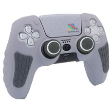 HOHOO PS5 Pro Slim 控制器 DualSense Elite 矽膠握把保護套, 30週年 灰色, 單一商品, 1個