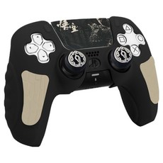 HOHOO PS5 Pro Slim 控制器 DualSense Elite 矽膠握把保護套, 悟空 黑色, 單一商品, 1個