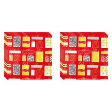 알로데 컬러풀파티 포장지 5p 세트 50 x 70 cm, NO.17 레드기프트, 2세트