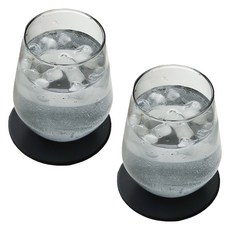 에이드엘 호떡 실리콘 컵받침, 블랙, 2개