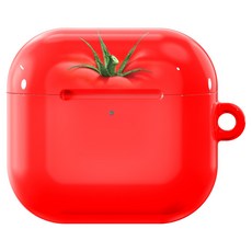머큐리 싱싱마트 에어팟 유광 하드 케이스 에어팟 4세대, 토마토, 1개