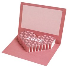 Maket Gamseong 愛心立體卡片, 紅色, 10個