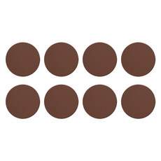 ade.l 韓式糖餅矽膠杯墊, 8個, 巧克力棕色