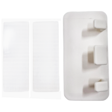 E.dot 簡約插頭收納掛勾 10 x 5 x 2.5cm, 1個, 白色