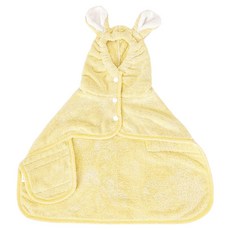 PASTEL PET 寵物小熊超細纖維浴袍, 黃色, 1個