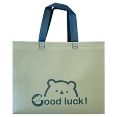 Maket Gamseong 幸運熊不織布袋 中型, 綠色, 25個