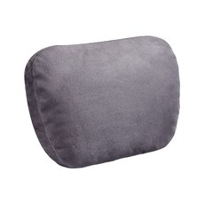 Mass 生活好物 奢華麂皮絨汽車頭枕 可調高度, 灰色, 1個