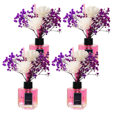 小麥購物 室內擴香瓶 S043 172g, 薰衣草, 4組, 50ml