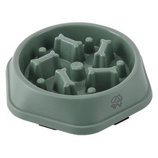멍냥 반려동물 급체 방지 식기, 올리브, 1개