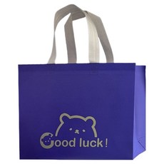 Maket Gamseong 幸運熊不織布袋 大型, 12個, 藍紫色