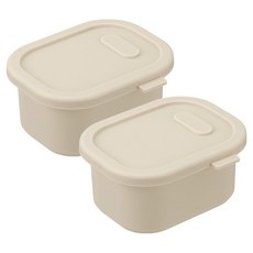 Diar Dolce白金矽膠冷凍密封副食品保存容器, 05 象牙白, 2個, 200ml