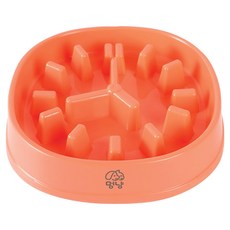 멍냥 반려동물 시계모양 식기, 핑크, 1개