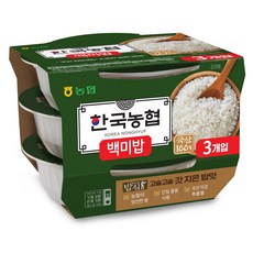밥심 농협식품 백미밥, 210g, 3개