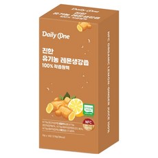 데일리원 진한 유기농 레몬생강즙 100 착즙 원액, 210g, 1개