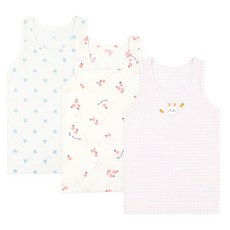 Maykids 女童清新兔莫代爾背心3件組