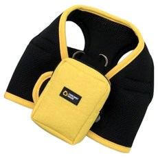 초코펫하우스 강아지 스쿨백 하네스, 옐로우, 1개