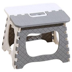 앞날창창 야외 접이식 간이 경량 의자 스툴 L, 그레이, 1개