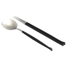 CRISTEMA Wave 餐具組, 1套, 湯匙 + 筷子, 黑色