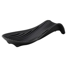 조이더 실리콘 국자 받침 조리도구 거치대 10 x 23 x 6 cm, 블랙, 1개