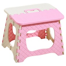 앞날창창 야외 접이식 간이 경량 의자 스툴 L, 핑크, 1개