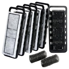 aquarex 掛式補充濾芯 6入 + 入水口過濾棉 2入 組, 1套