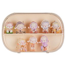 Mostick 壁掛式膠囊型公仔裝飾品展示盒 奶油白 2層, 1個