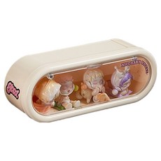 Mostick 壁掛式膠囊型公仔裝飾品展示盒 奶油白 1層, 1個