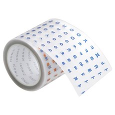 아이코닉 두들 한글 키스컷 테이프 45mm x 5m, 01 Orange blue, 1개