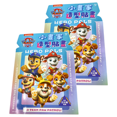 PAW PATROL 汪汪隊立大功 小畫家造型貼畫 2本, N/A