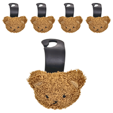 小麥購物 小熊款汽車掛勾 G523, 5個, 棕熊