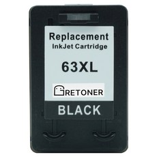 그래토너 HP 63XL 호환 잉크 카트리지 대용량 F6U64AA, 검정, 1개