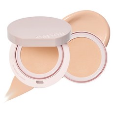 espoir 艾絲珀 Be Natural輕薄透亮氣墊粉餅正裝 14g+替換蕊 14g組, 22 Petal, 1組