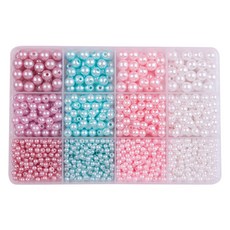 簡約 DIY 仿珍珠串珠套組 S02, 1套, 混色