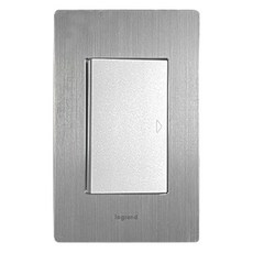 Legrand 羅格朗 Tabian Deco鋁製3路1開關 簡單 鎂髮絲紋, 1個